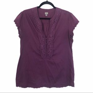 Converse One Star Purple Top Blouse Shirt SZL
